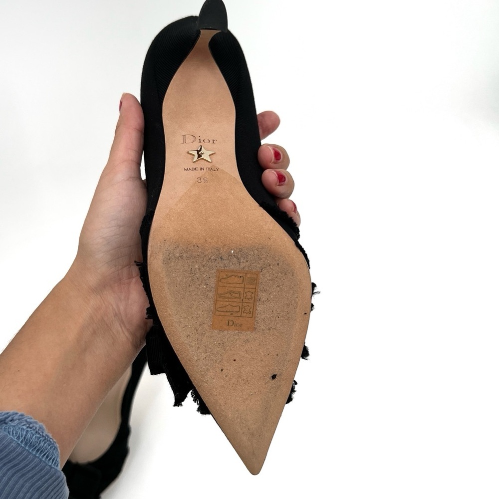 Dior Black Women's Shoes with Bow Detail Dior Adiorable Pump Box size 36 Pointed - Picture 11 of 16